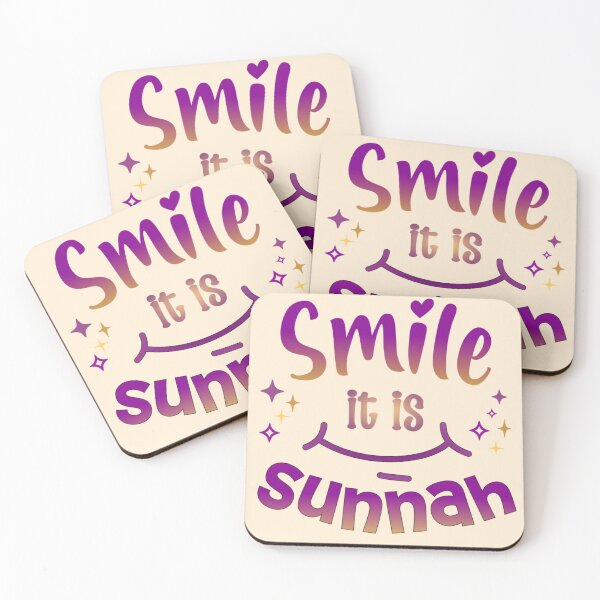 Item preview, Smile, It’s Sunnah ( purple ) – Islamic Positivity Design designed and sold by D-Islamic.
