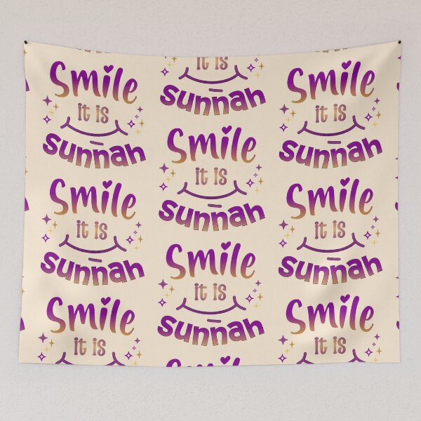Item preview, Smile, It’s Sunnah ( purple ) – Islamic Positivity Design designed and sold by D-Islamic.
