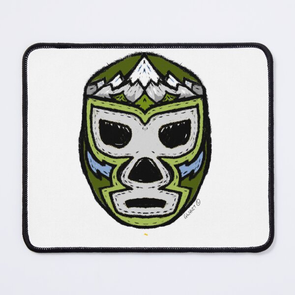 Item preview, El Monte  – The Mountain – Lucha Mask No. 08 | Original Graphic Folk Art by GWART designed and sold by GWARTGB.
