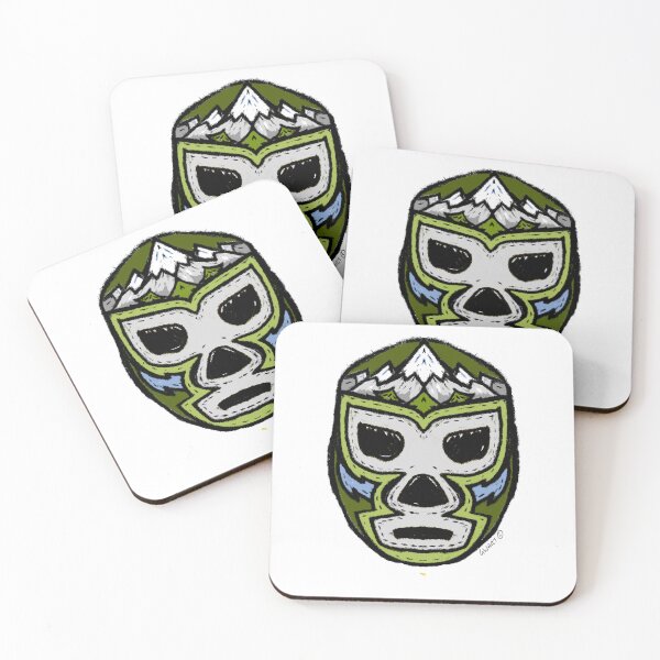 Item preview, El Monte  – The Mountain – Lucha Mask No. 08 | Original Graphic Folk Art by GWART designed and sold by GWARTGB.
