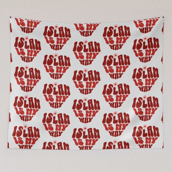 Item preview, Islam Is My Way ( red ) – Bold Heart Typography Design designed and sold by D-Islamic.