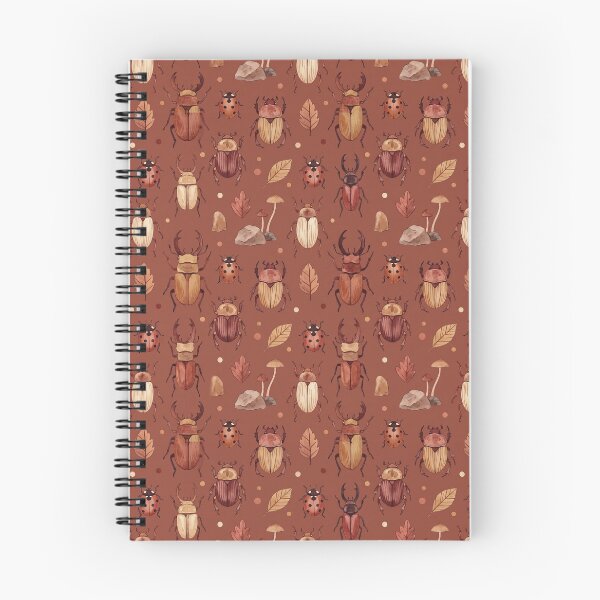 Item preview, Beetles and Mushroom Cottagecore Vintage Entomology Seamless Pattern designed and sold by KiwiRider.