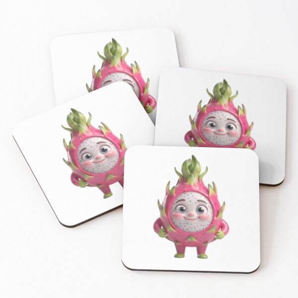 Item preview, Cute Happy Dragon Fruit 3D Character Tee designed and sold by TripleVertex-1.