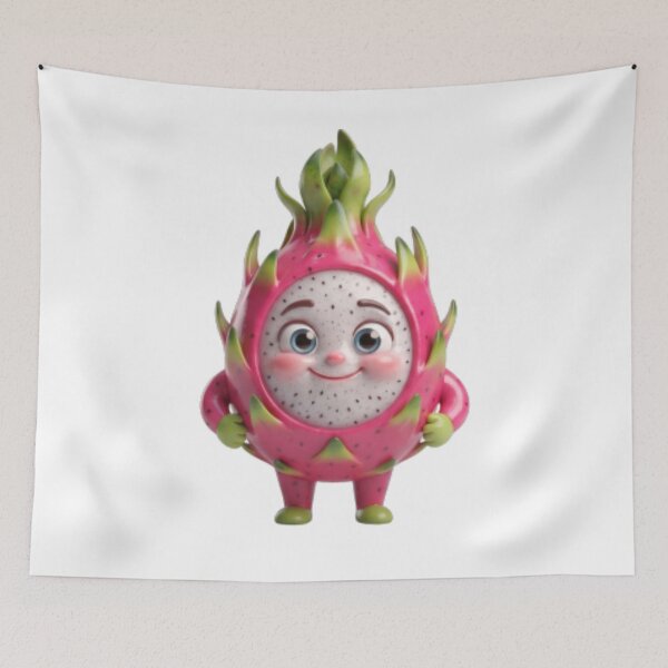 Item preview, Cute Happy Dragon Fruit 3D Character Tee designed and sold by TripleVertex-1.