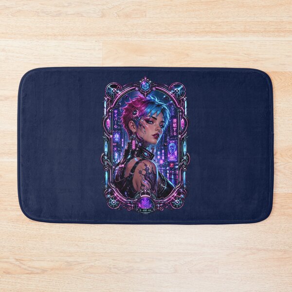 Item preview, Futuristic Cyberpunk Woman Digital Art Nouveau Portrait designed and sold by BorgSpareParts.