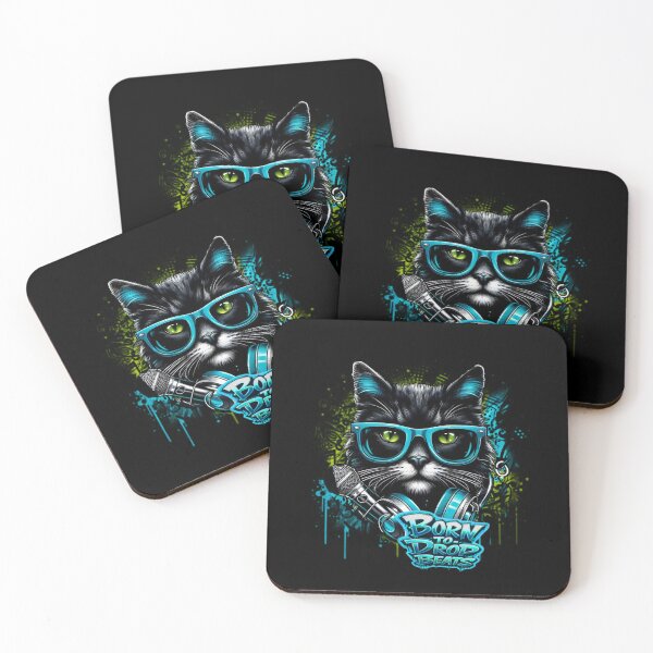 Item preview, Graffiti DJ Cat With Headphones Illustration designed and sold by Cabrasco.