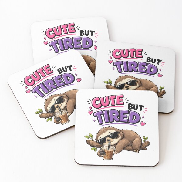 Item preview, Cute but tired sloth with iced coffee designed and sold by HandicraftArt.
