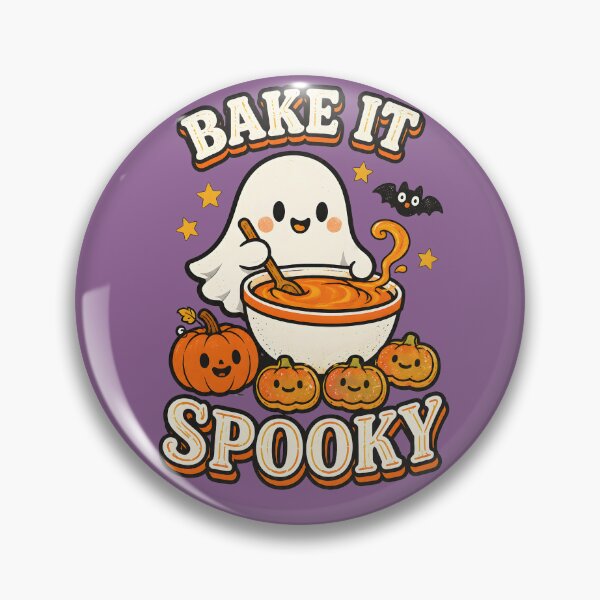 Item preview, Bake It Spooky Ghost Baking Halloween Design | Cute Pumpkin Batter | Retro Bakery Typography designed and sold by  MAD's Recreation Studio.