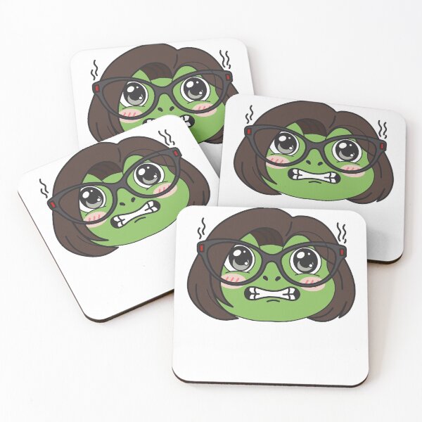 Item preview, Glup The Stressed Frog - Cute Kawaii Mood Sticker designed and sold by Chonkibao.