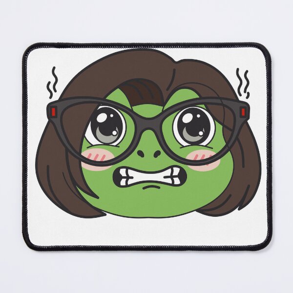 Item preview, Glup The Stressed Frog - Cute Kawaii Mood Sticker designed and sold by Chonkibao.
