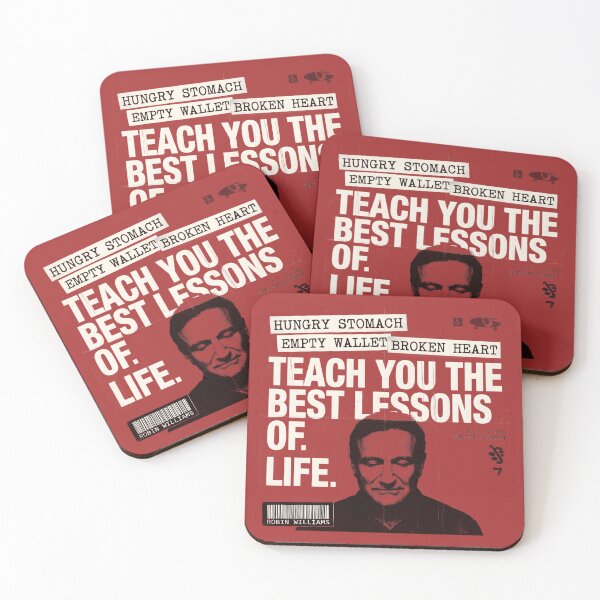 Item preview, Hungry Stomach Empty Wallet Broken Heart Quote - Robin Williams designed and sold by Enea Kelo.