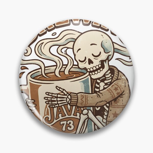 Item preview, Skeleton in Cardigan and Fuzzy Slippers Hugging Giant Steaming Coffee Mug designed and sold by MisteryDesigner.