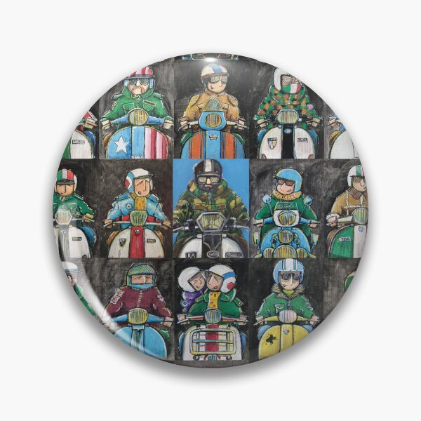Item preview, GWART Classic Scooter Collection | Vintage Scooter Riders | Retro Mod Inspired Art designed and sold by GWARTGB.