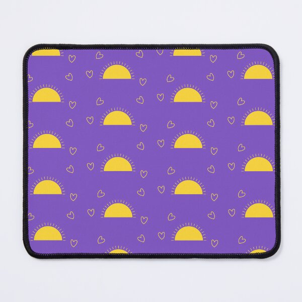 Item preview, Sunrise and Heart Seamless Pattern on Purple Background designed and sold by foudart.
