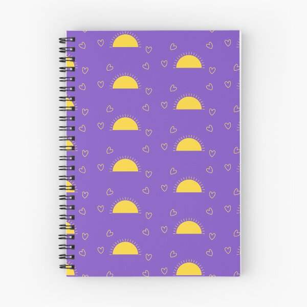 Item preview, Sunrise and Heart Seamless Pattern on Purple Background designed and sold by foudart.