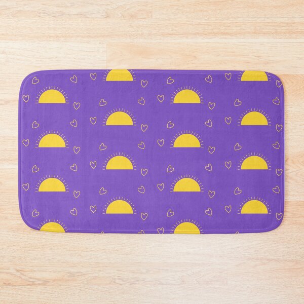 Item preview, Sunrise and Heart Seamless Pattern on Purple Background designed and sold by foudart.