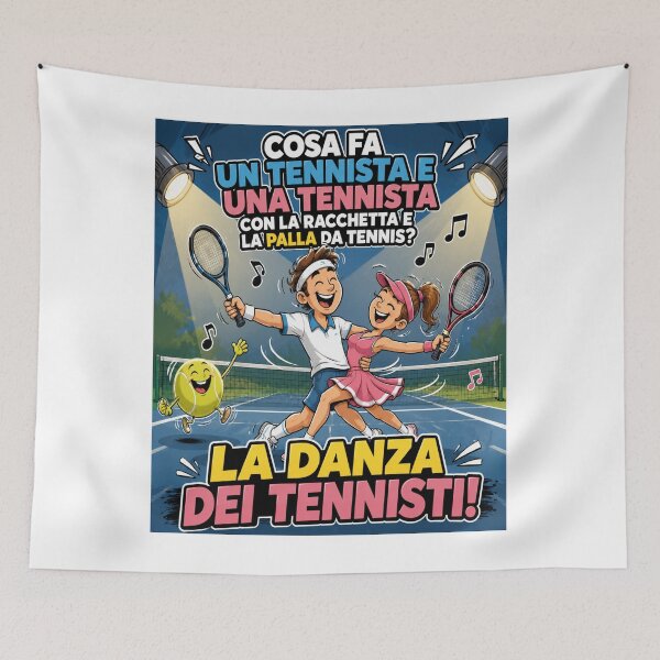 Item preview, Funny Tennis Players – Dancing Tennis Cartoon Joke designed and sold by RipantinaFantasy .