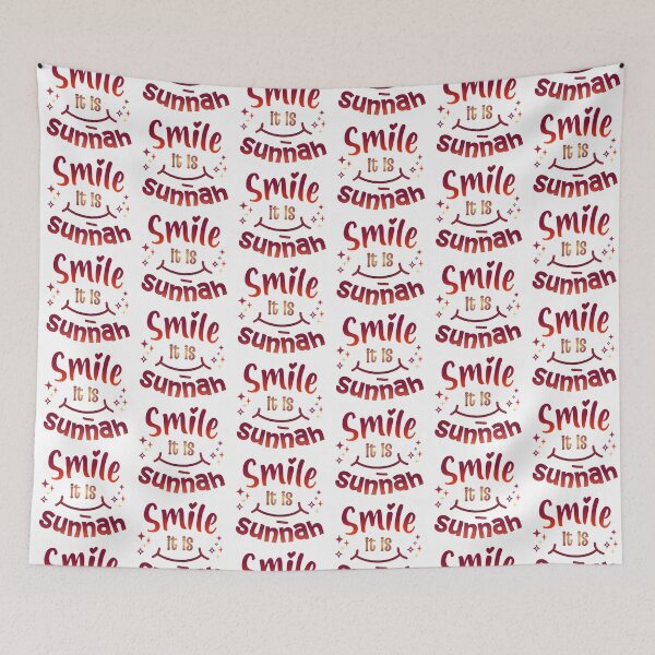 Item preview, Smile, It’s Sunnah ( red, no Bg )– Islamic Positivity Design designed and sold by D-Islamic.