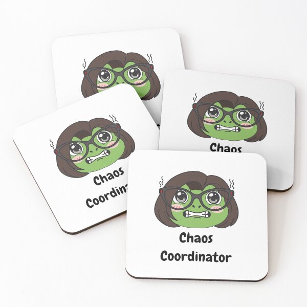 Item preview, Glup Frog Chaos Coordinator - Funny Corporate Office Humor Sticker designed and sold by Chonkibao.