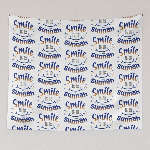 Item preview, Smile, It’s Sunnah ( blue, no Bg ) – Islamic Positivity Design designed and sold by D-Islamic.
