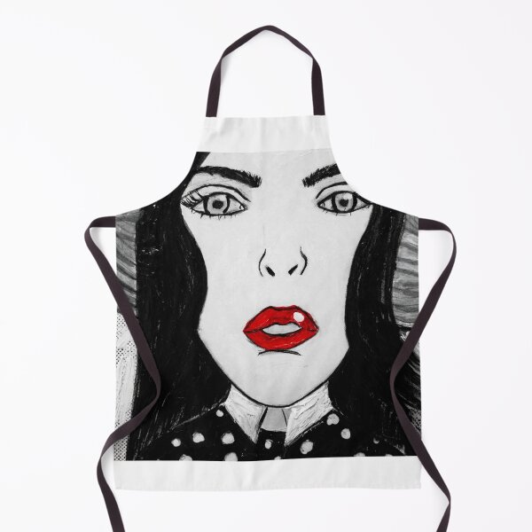 Item preview, Pop Art Woman Red Lips Polka Dots designed and sold by Sylwka447.