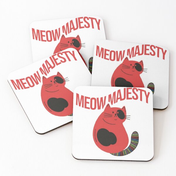 Item preview, Meow Majesty Rainbow Tail Red Cat Design designed and sold by PrintforDesign.
