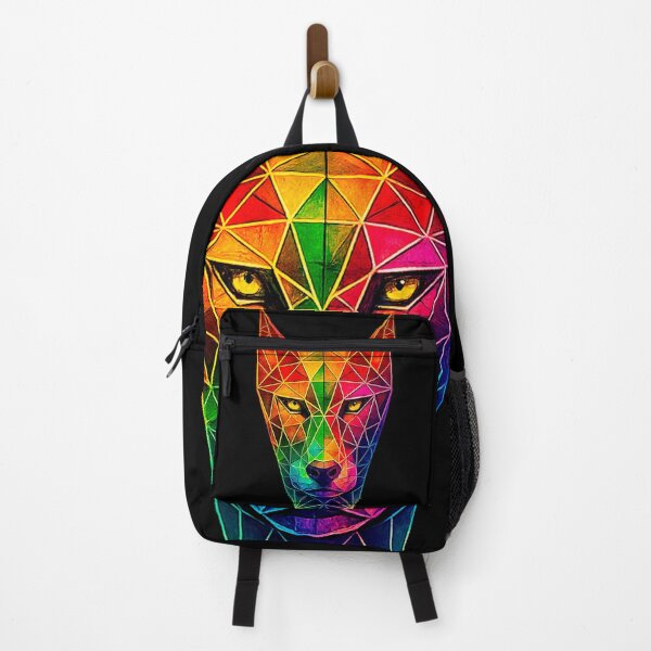 Item preview, Colorful Geometric Dog Head Polygon Art | Rainbow Low Poly Dog Illustration | Modern Abstract Canine Artwork designed and sold by Geometric Art..