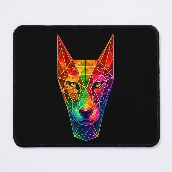 Item preview, Colorful Geometric Dog Head Polygon Art | Rainbow Low Poly Dog Illustration | Modern Abstract Canine Artwork designed and sold by Geometric Art..