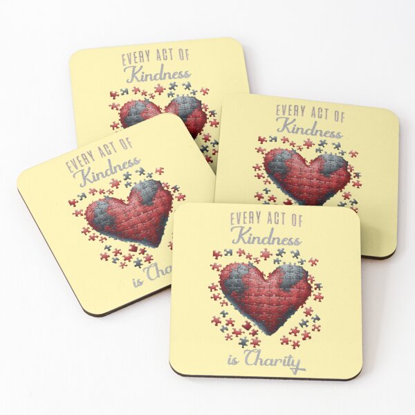 Item preview, Kindness is Charity (no Bg) – Puzzle Heart Design designed and sold by D-Islamic.