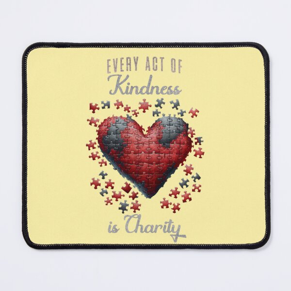 Item preview, Kindness is Charity (no Bg) – Puzzle Heart Design designed and sold by D-Islamic.