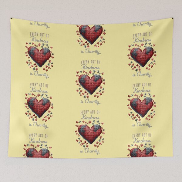 Item preview, Kindness is Charity (no Bg) – Puzzle Heart Design designed and sold by D-Islamic.