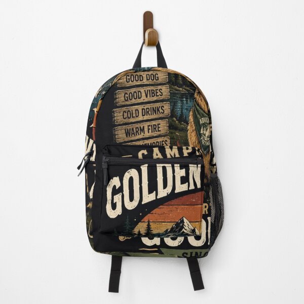 Item preview, Camping Buddy Golden Retriever Certified Good Boy Vintage Camping Shirt designed and sold by AtllasDesigns.