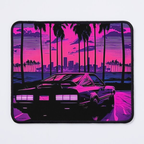 Item preview, Neon Sunset Drive - Retro Synthwave Palm Trees Vaporwave Car designed and sold by RoiKKouShop.