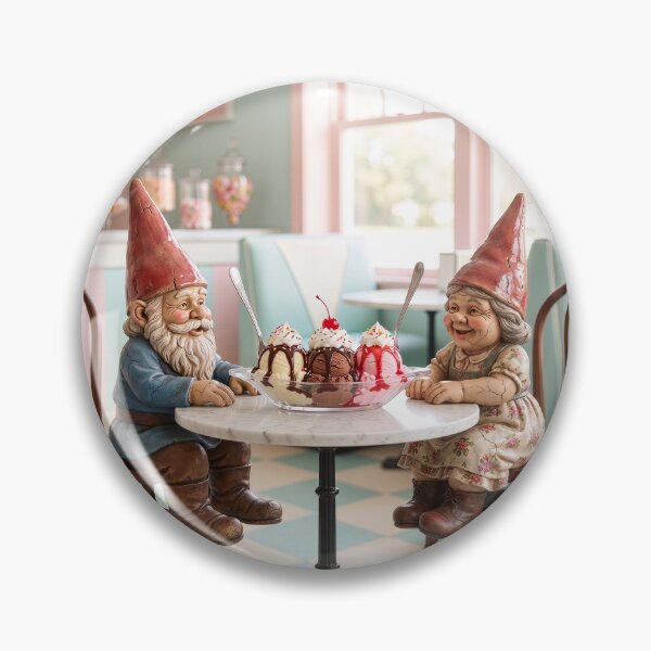 Item preview, Los gnomos de jardín comparten un banana split. designed and sold by Tridentulus.