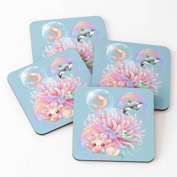 Item preview, Pastel Kawaii Bubble Sea Friends designed and sold by Szpaku desart .
