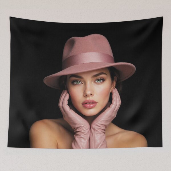 Item preview, Elegant Fashion Portrait: Woman in Fedora and Gloves designed and sold by Lucia Amaris Art.