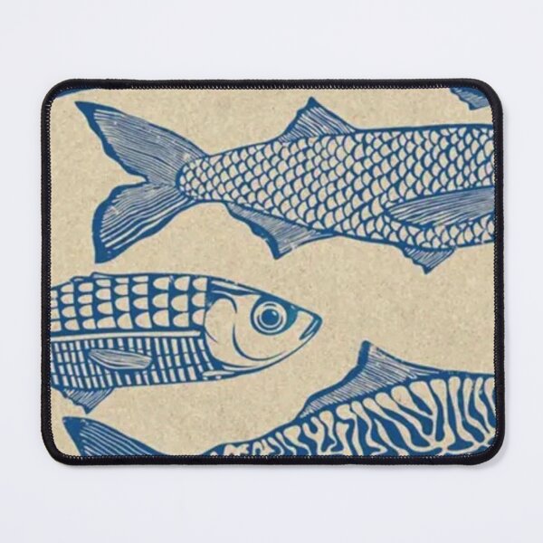 Item preview, Vintage Japanese Woodcut Fish: Coastal Nautical Stamp and Vibrant Watercolor Marine Art Poster designed and sold by benja-08.