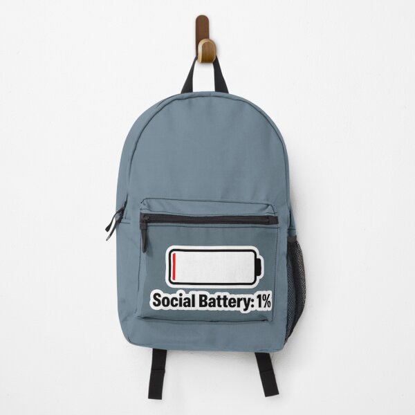 Item preview, Social Battery 1% Low Charge Funny Sticker designed and sold by Aliplus+.