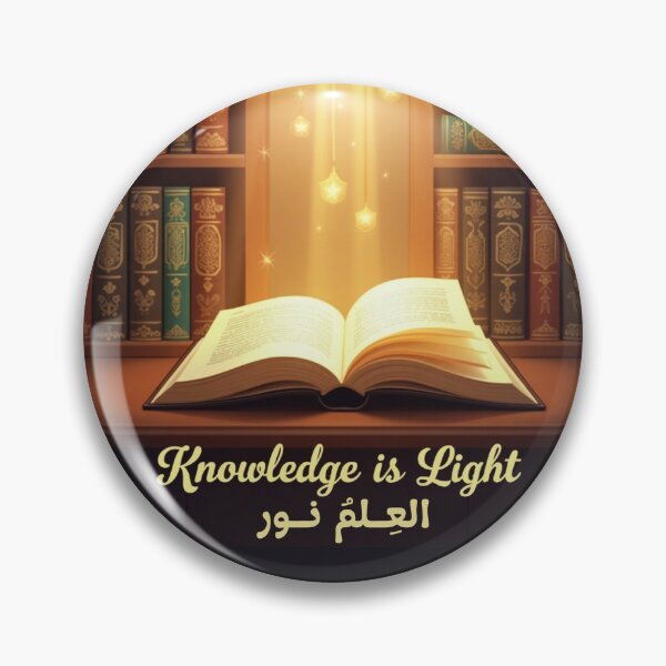 Item preview, Knowledge is Light  ( العِلمُ نور ) - Islamic Book Quote Design designed and sold by D-Islamic.
