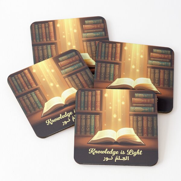 Item preview, Knowledge is Light  ( العِلمُ نور ) - Islamic Book Quote Design designed and sold by D-Islamic.