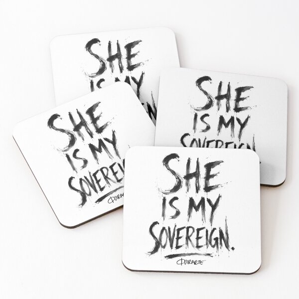 Item preview, She Is My Sovereign Love Quote Ink Typography Art designed and sold by ferquirarte.