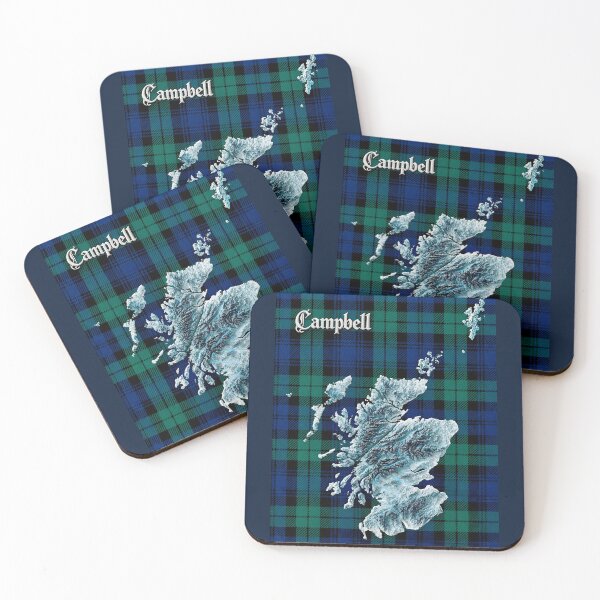 Item preview, Scotland Map and Clan Campbell Tartan designed and sold by davidelder.
