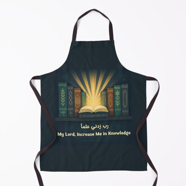 Item preview, Increase Me in Knowledge (رَبِّ زِدْنِي عِلْمًا) – Islamic Quote with Books Illustration designed and sold by D-Islamic.