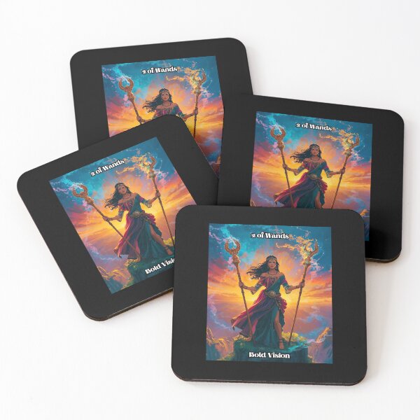 Item preview, Two of Wands - Tarot Card from Wildwood Green Witch Tarot Deck  designed and sold by Earth Nature Creations.