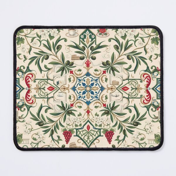 Item preview, Rome Vintage Italian Heritage Renaissance Damask Landmarks Pattern designed and sold by ART ATTACK ZONE.