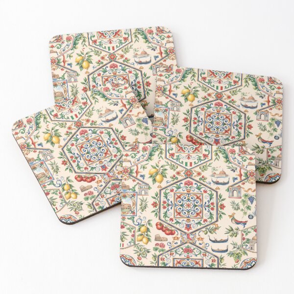 Item preview, Turin Vintage Italian Heritage Renaissance Damask Landmarks Pattern designed and sold by ART ATTACK ZONE.