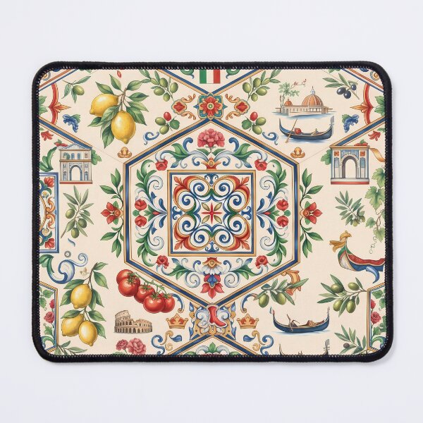 Item preview, Turin Vintage Italian Heritage Renaissance Damask Landmarks Pattern designed and sold by ART ATTACK ZONE.
