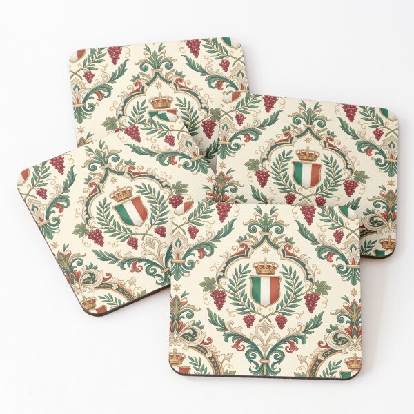 Item preview, Parma Vintage Italian Heritage Renaissance Damask Landmarks Pattern designed and sold by ART ATTACK ZONE.