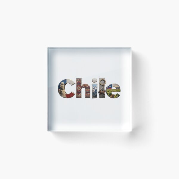 Item preview, Chile Typography Travel Design | Cultural Landmark Word Art designed and sold by VladisWorld.