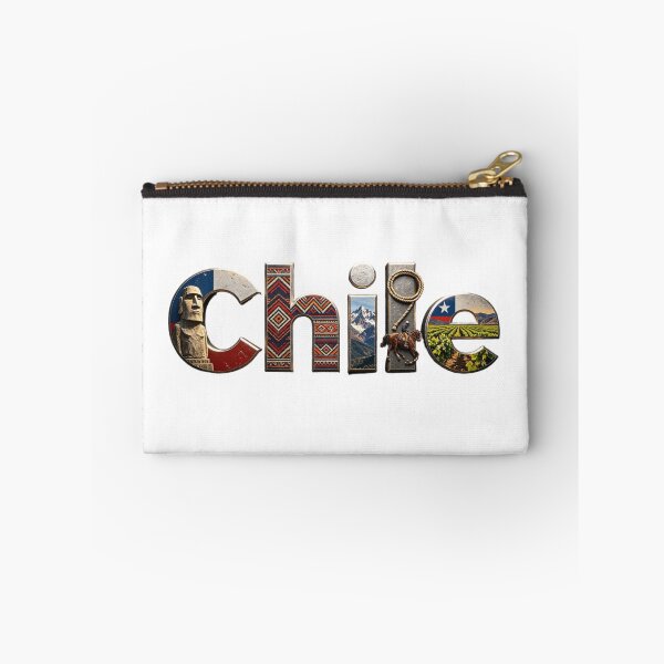 Item preview, Chile Typography Travel Design | Cultural Landmark Word Art designed and sold by VladisWorld.